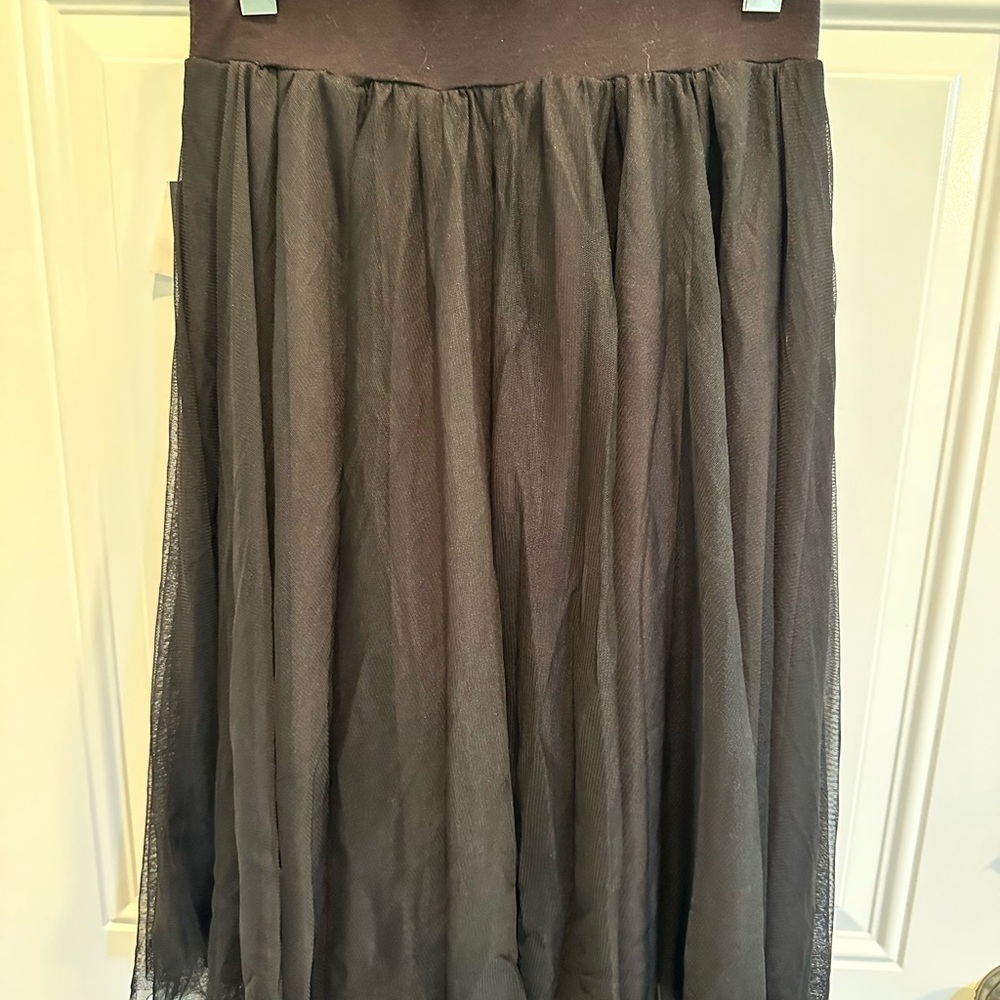 Ultra Flirt Black Mesh Circle Skirt